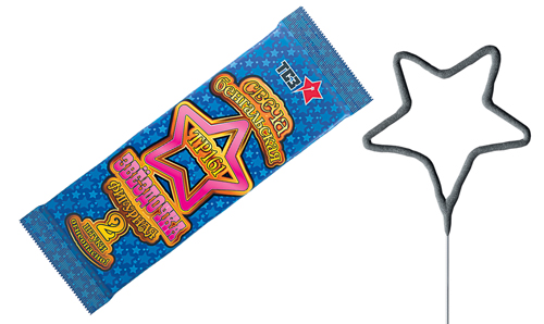  Бенгальские свечи фигурные 2 шт "Звездочка"  в Лермонтове